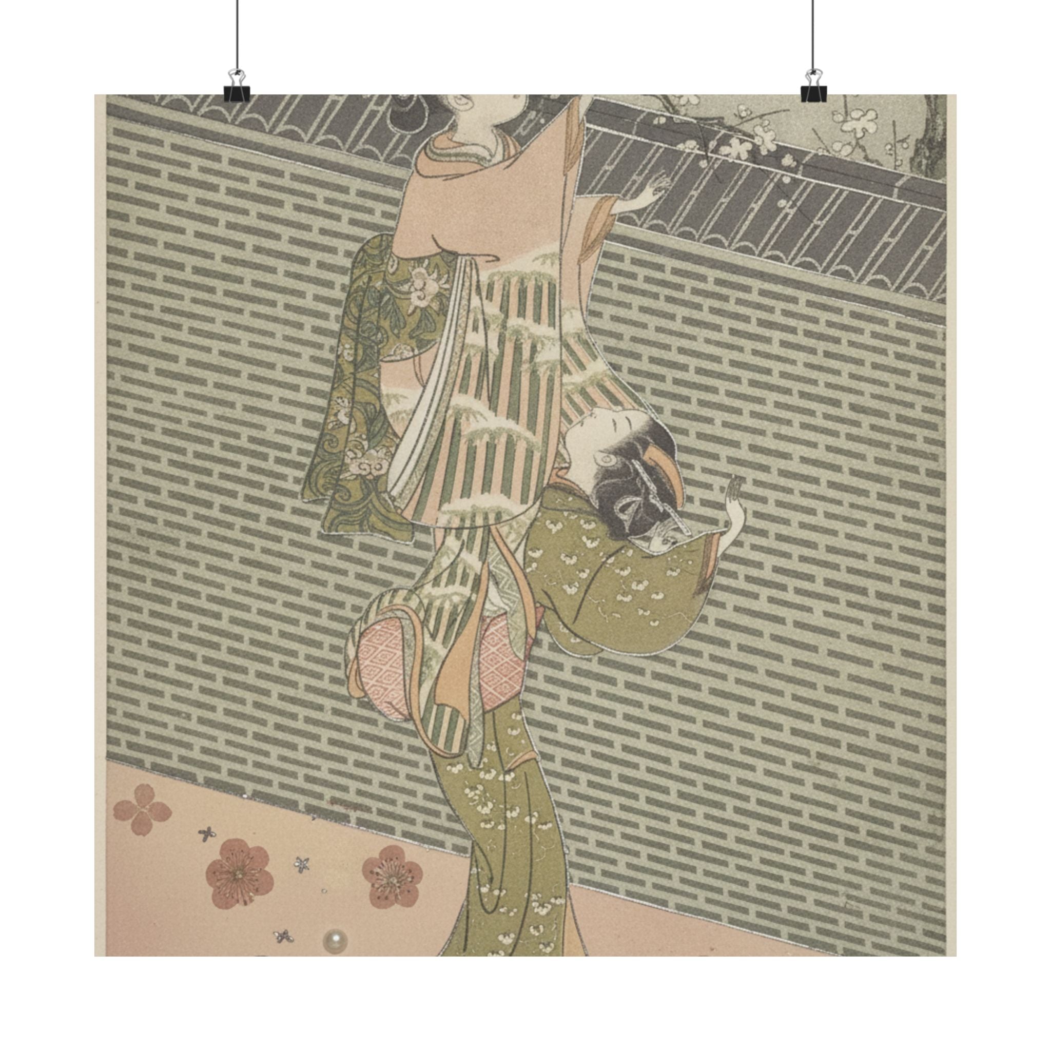 Botanical — Plucking A Branch From A Neighbor'S Plum Tree — Matte Poster