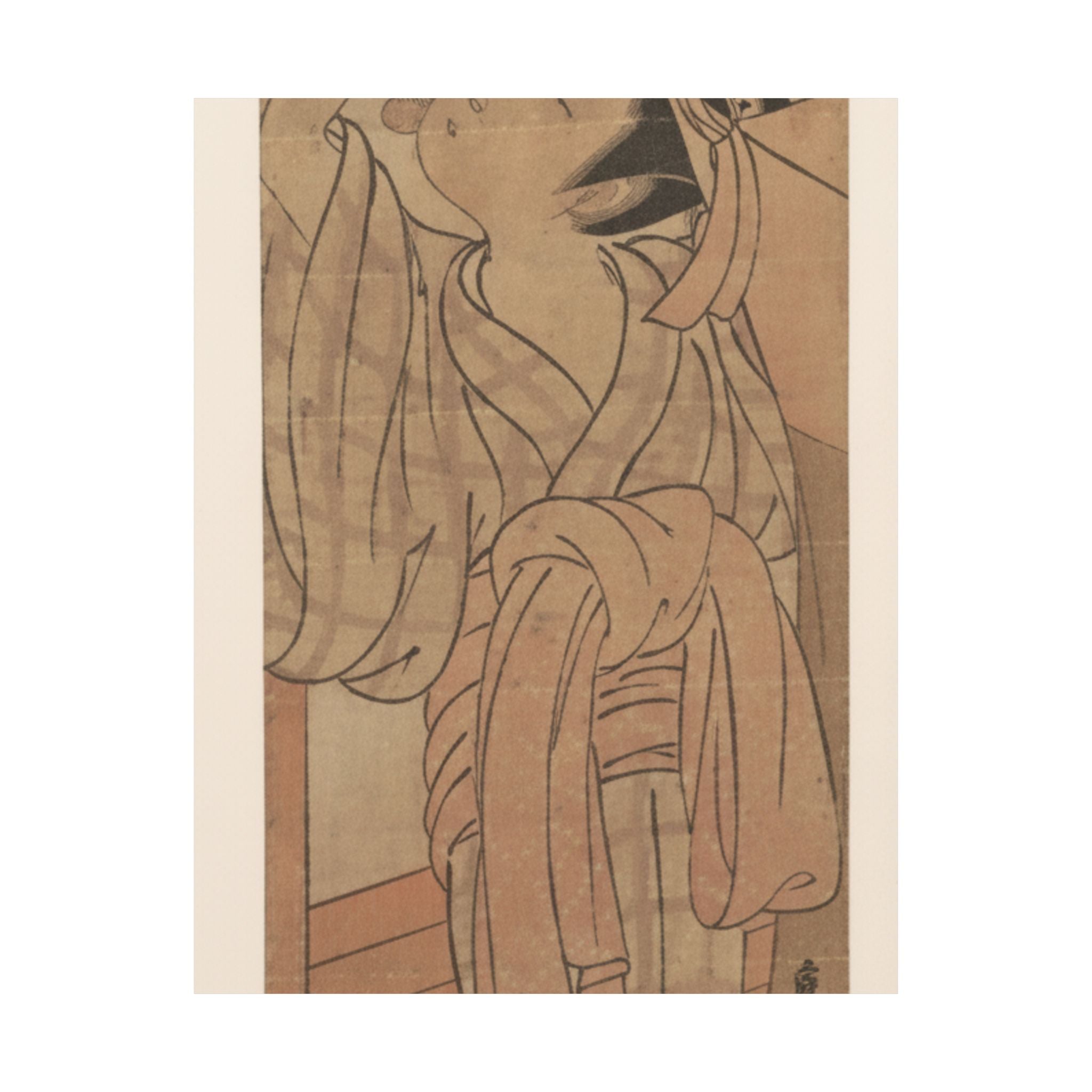 Ecommerce Main — Young Lady Toying With The Tassel Of Her Bed–Net While A Cat Plays At Her Feet — Matte Poster