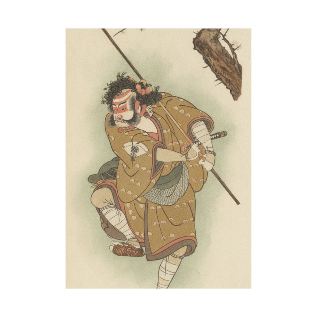 Botanical — Onoe Matsusuke In The Role Of Asahina In "Edo No Haru Meisho Soga" — Matte Poster