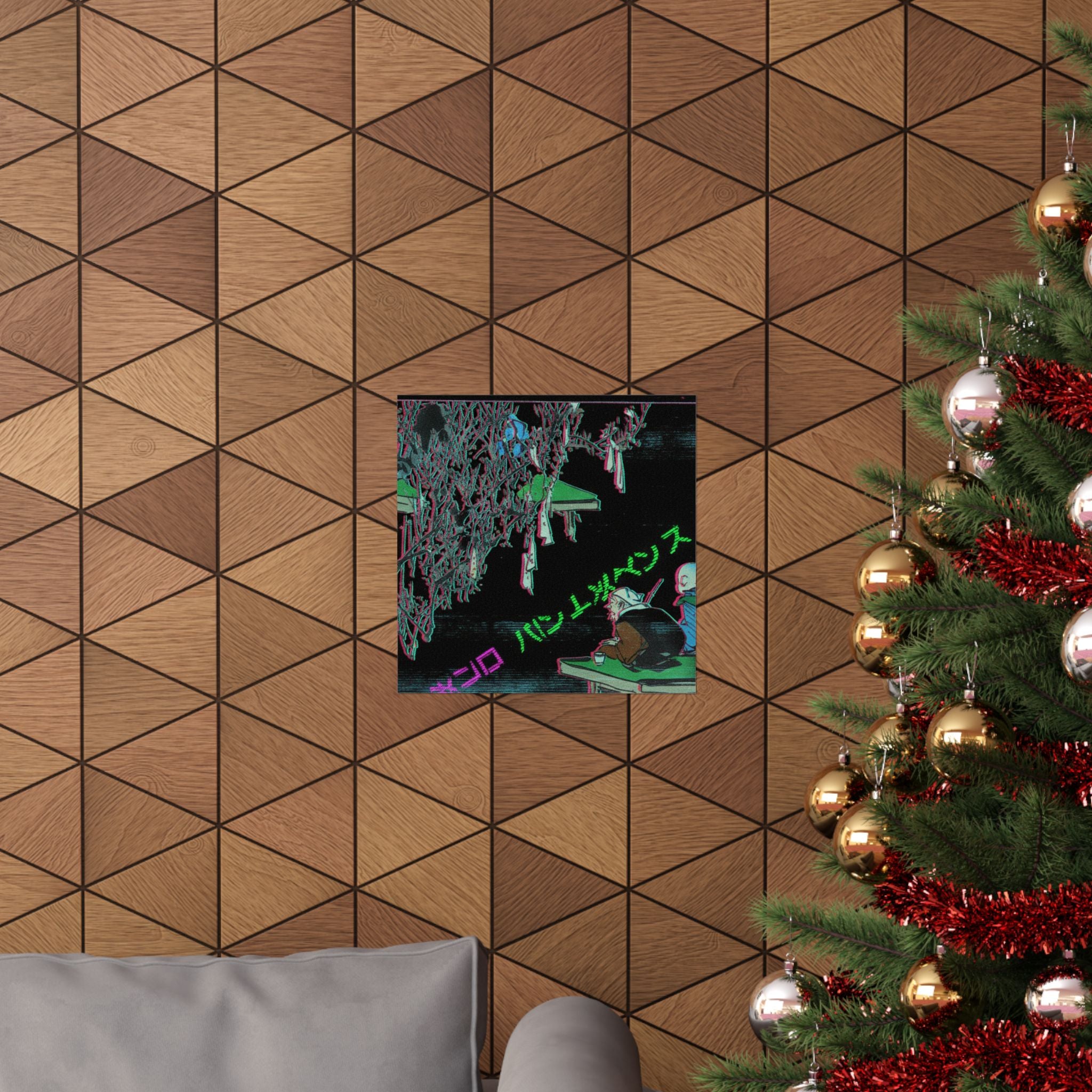 Glitch Culture — Two Pilgrims Gazing At A Tree Festooned With Prayers — Matte Poster