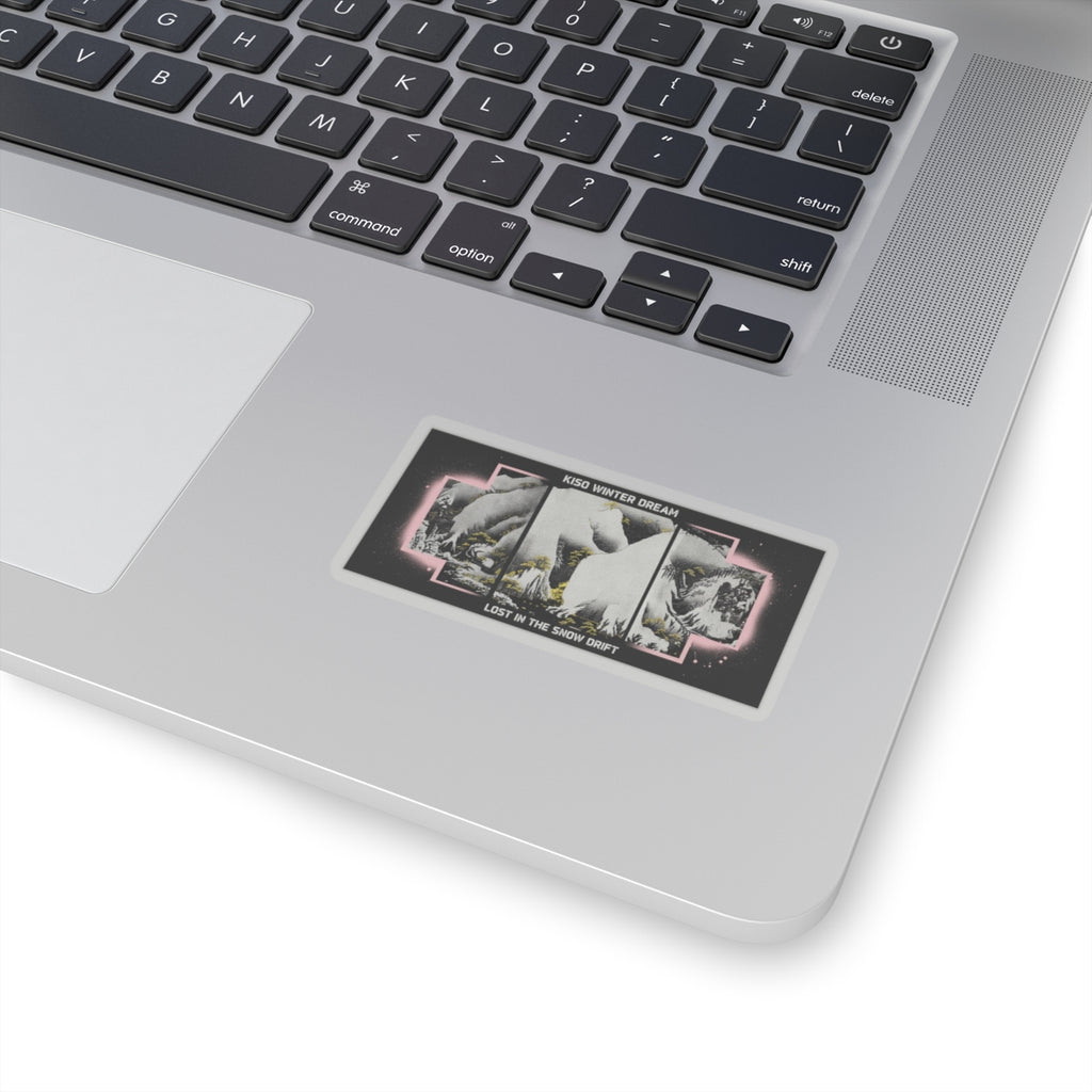 Streetwear Collage — Kiso Gorge In The Snow — Kiss-Cut Sticker