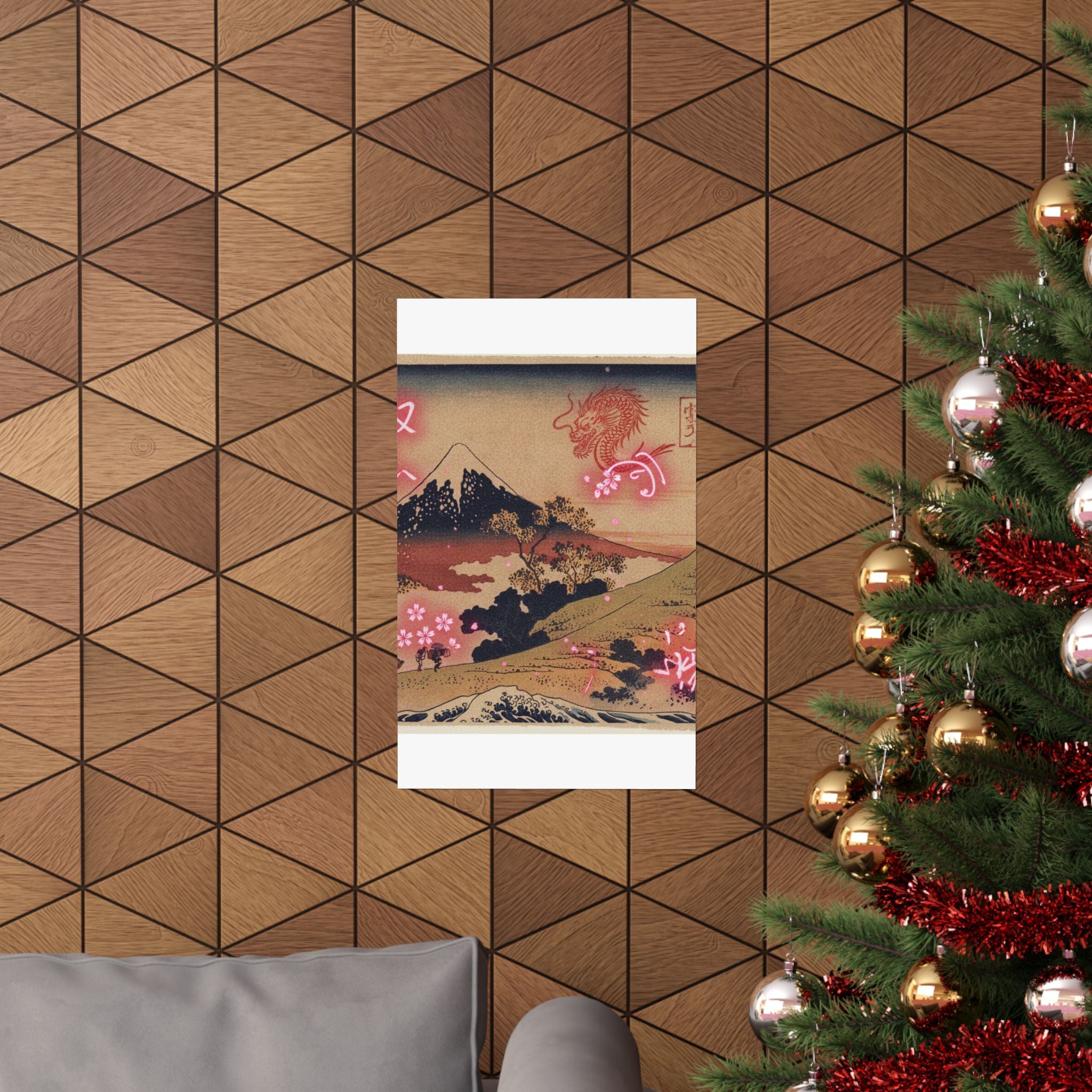 Japanese Street — The Inume Pass In Kai Province (Kōshū Inume Tōge), From The Series Thirty-Six Vi — Matte Poster