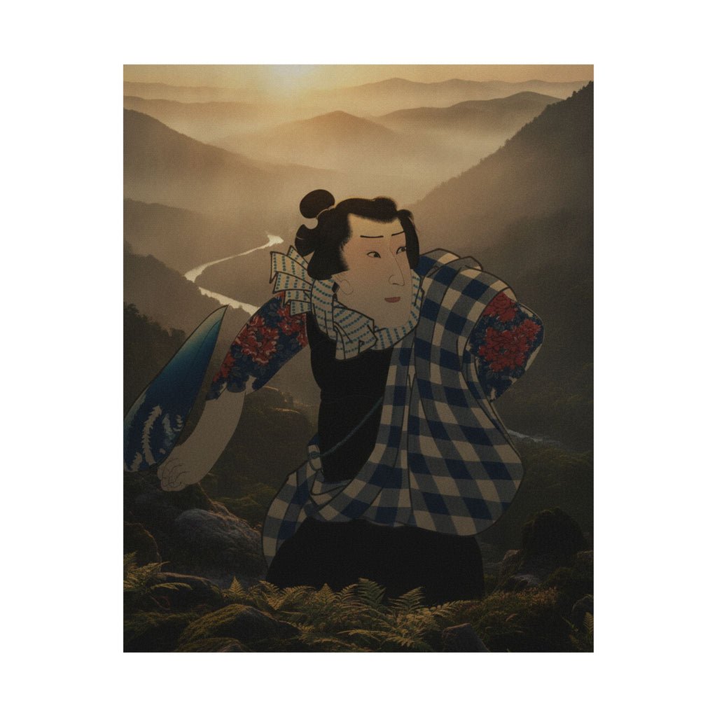 Scenic Nature — Ichimura Takenojō V As Yukanba Kozō Kichiza, From A Modern Water Margin (Kinsei  — Matte Poster