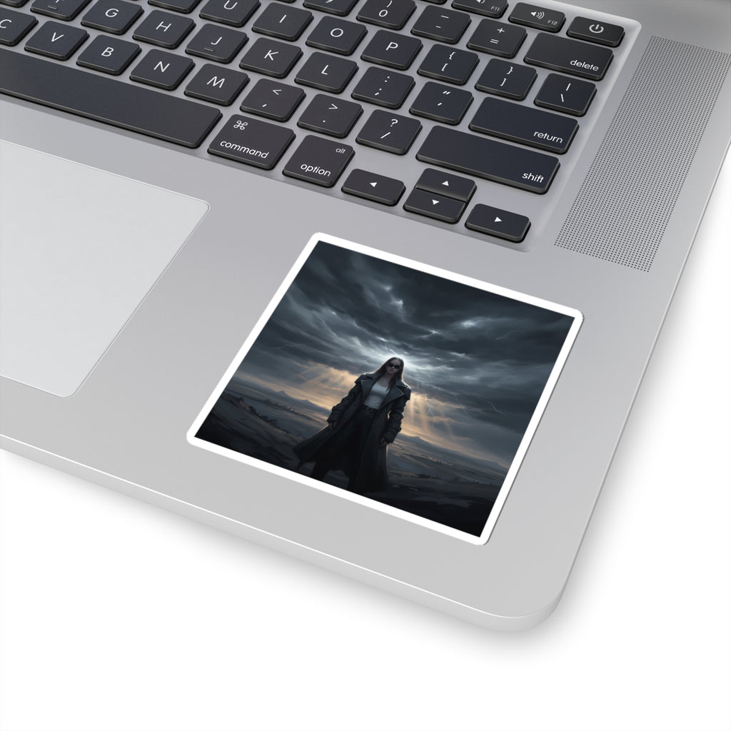 Dramatic Storm — Person — Kiss-Cut Sticker