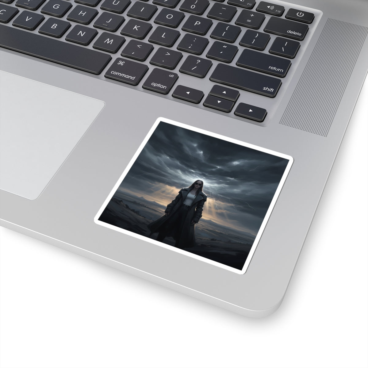 Dramatic Storm — Person — Kiss-Cut Sticker