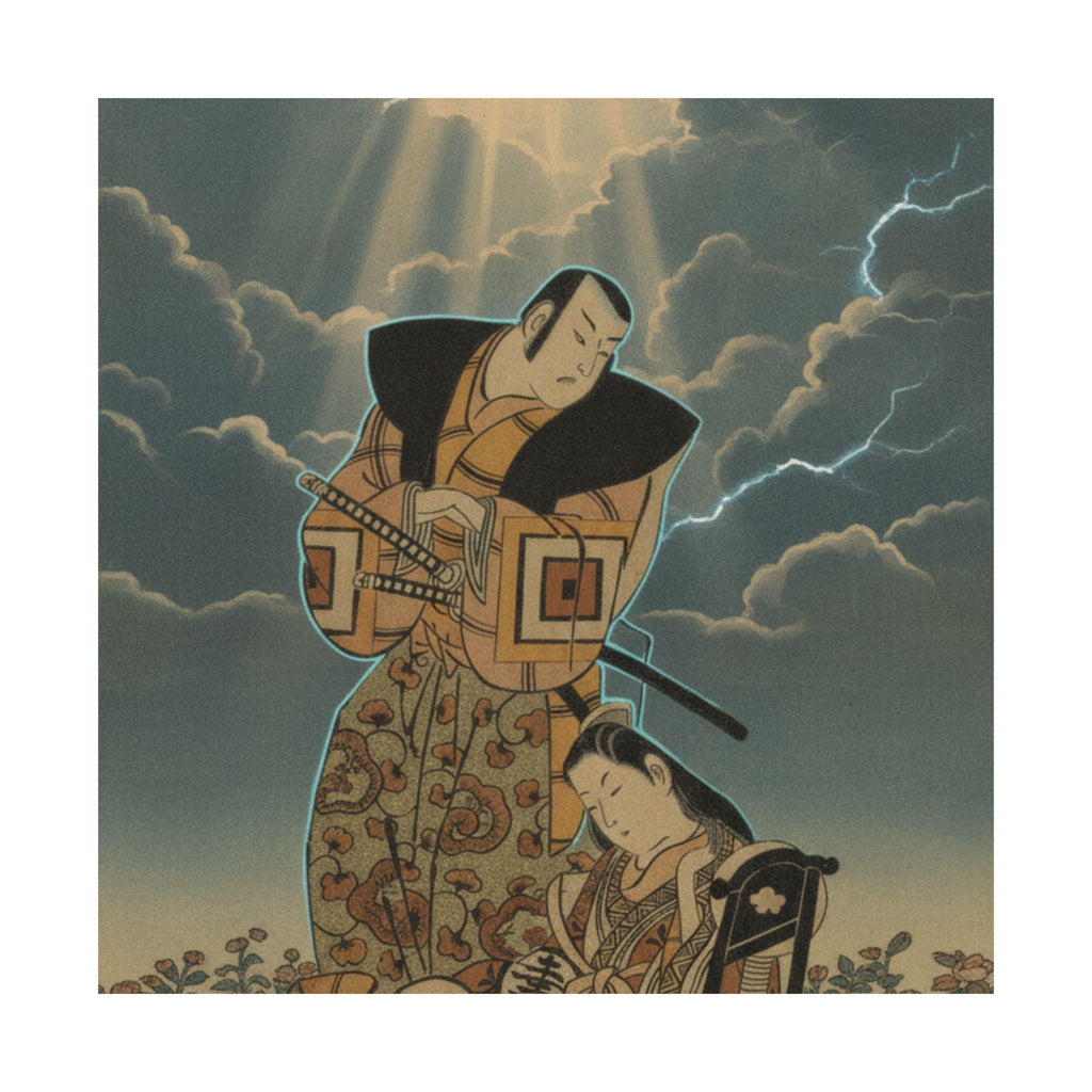 Dramatic Storm — The Actor, Ichikawa Danjuro I, 1660–1704 As A Woman In Unidentified Role — Matte Poster