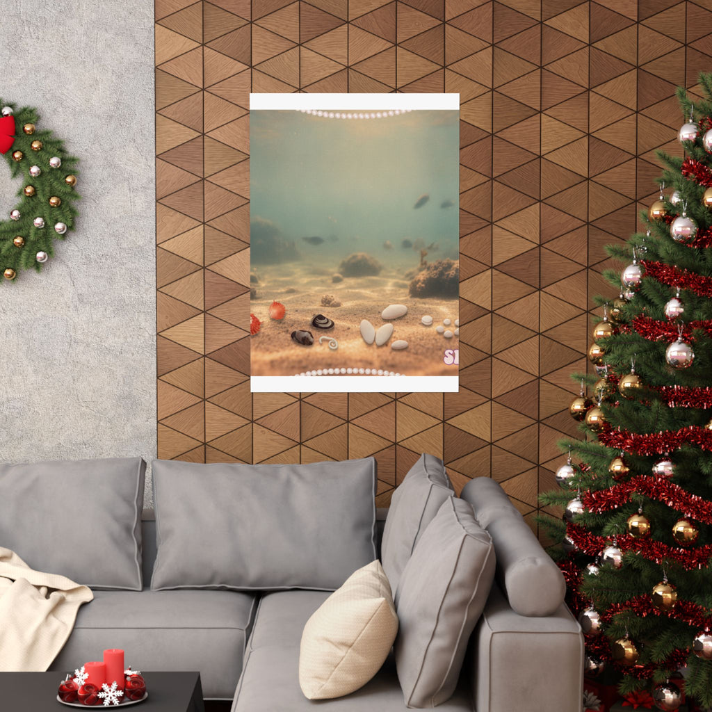 Scenic Nature — Shells Under Water — Matte Poster