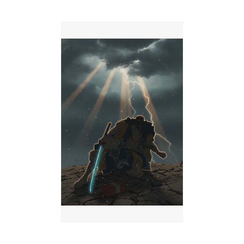 Dramatic Storm — “‘A Molted Cicada Shell’ (Utsusemi): Soga Gorō Tokimune,” From The Series Scenes — Matte Poster