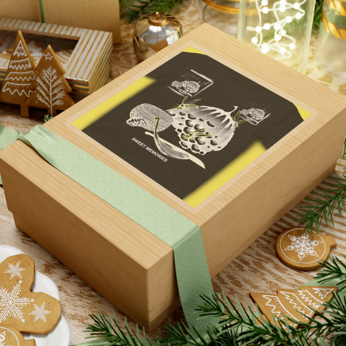 Streetwear Collage — Hives With Wasps, And A Box With A Spoon For Honey — Kiss-Cut Sticker
