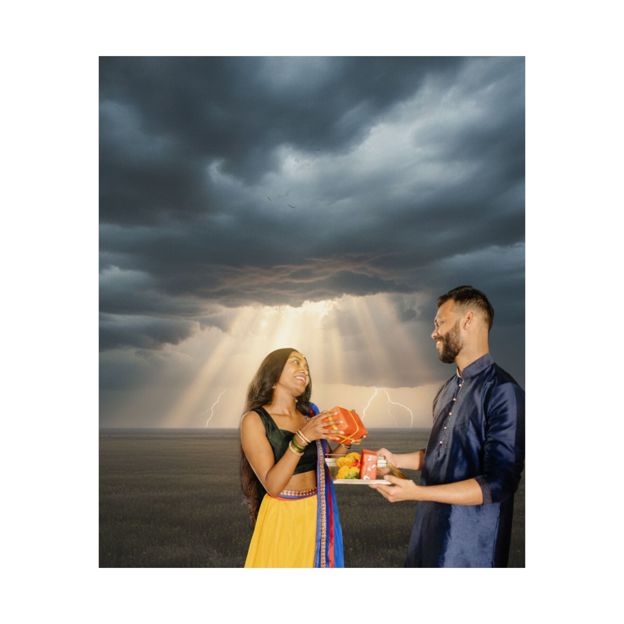 Dramatic Storm — Person — Matte Poster