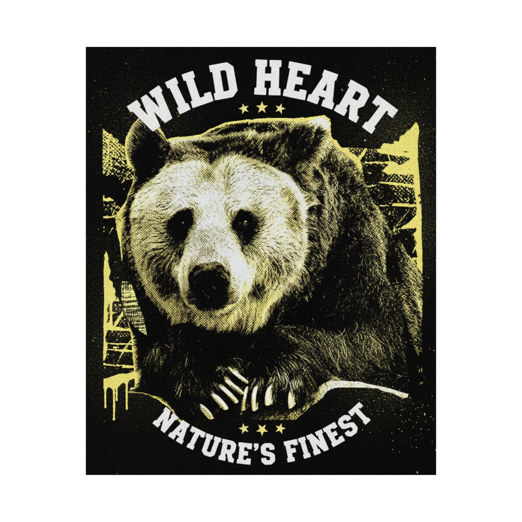 Streetwear Collage — Bear — Matte Poster