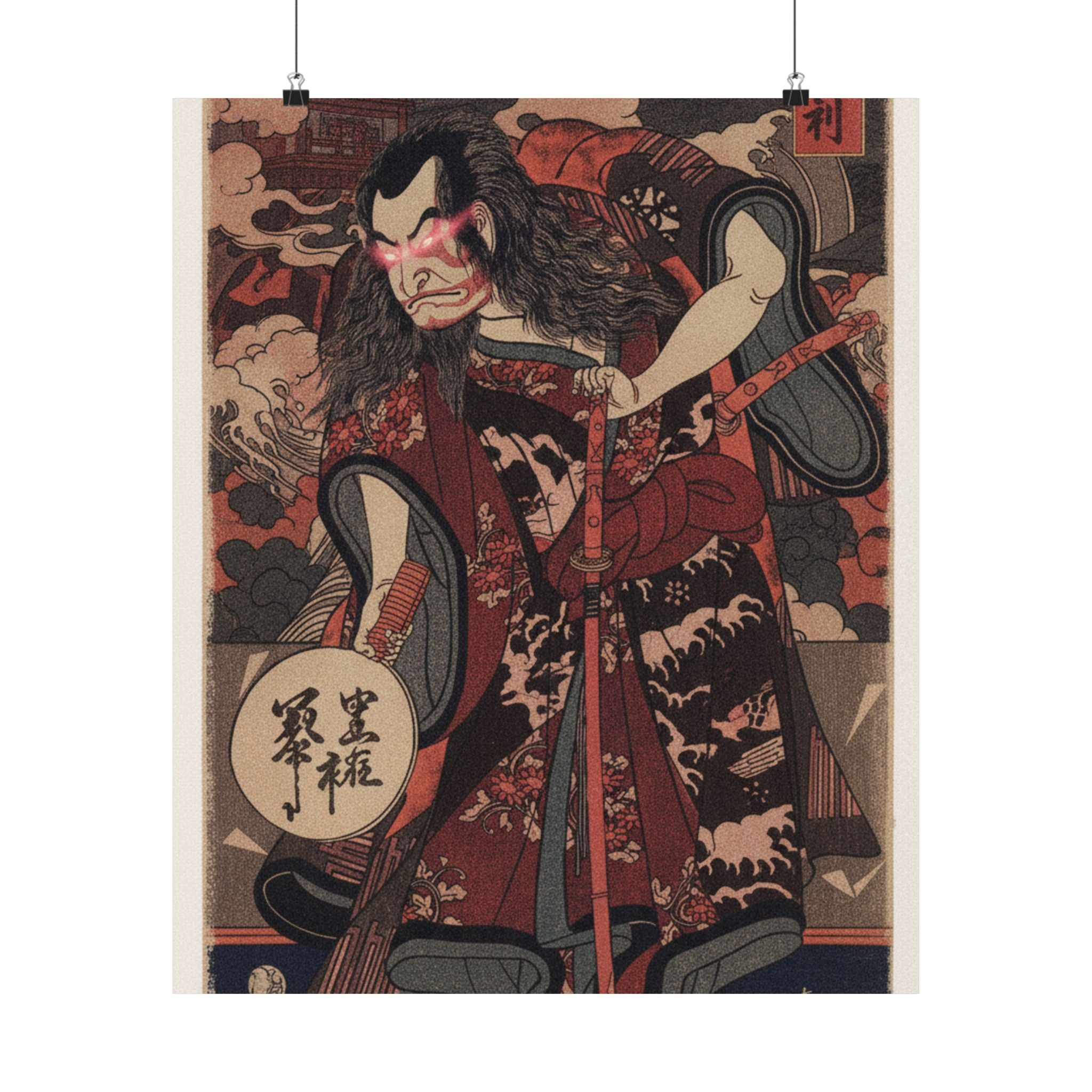 Japanese Street — The First Nakamura Nakazo As A Samurai — Matte Poster
