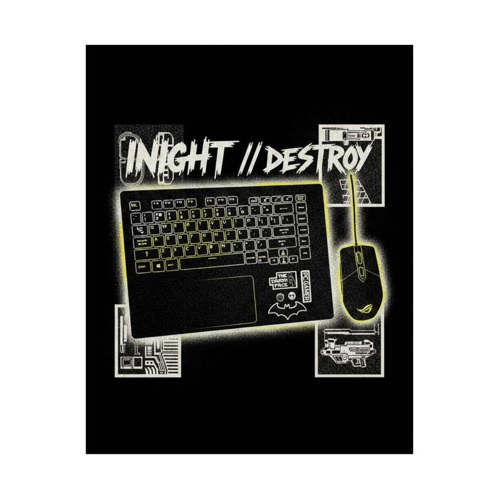 Streetwear Collage — Keyboard — Matte Poster