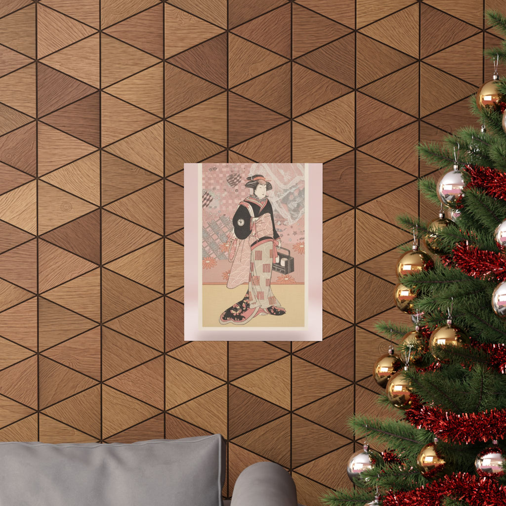 Product Marketing — The Actor Iwai Hanshiro Iv As A Woman In A Black Kimono — Matte Poster