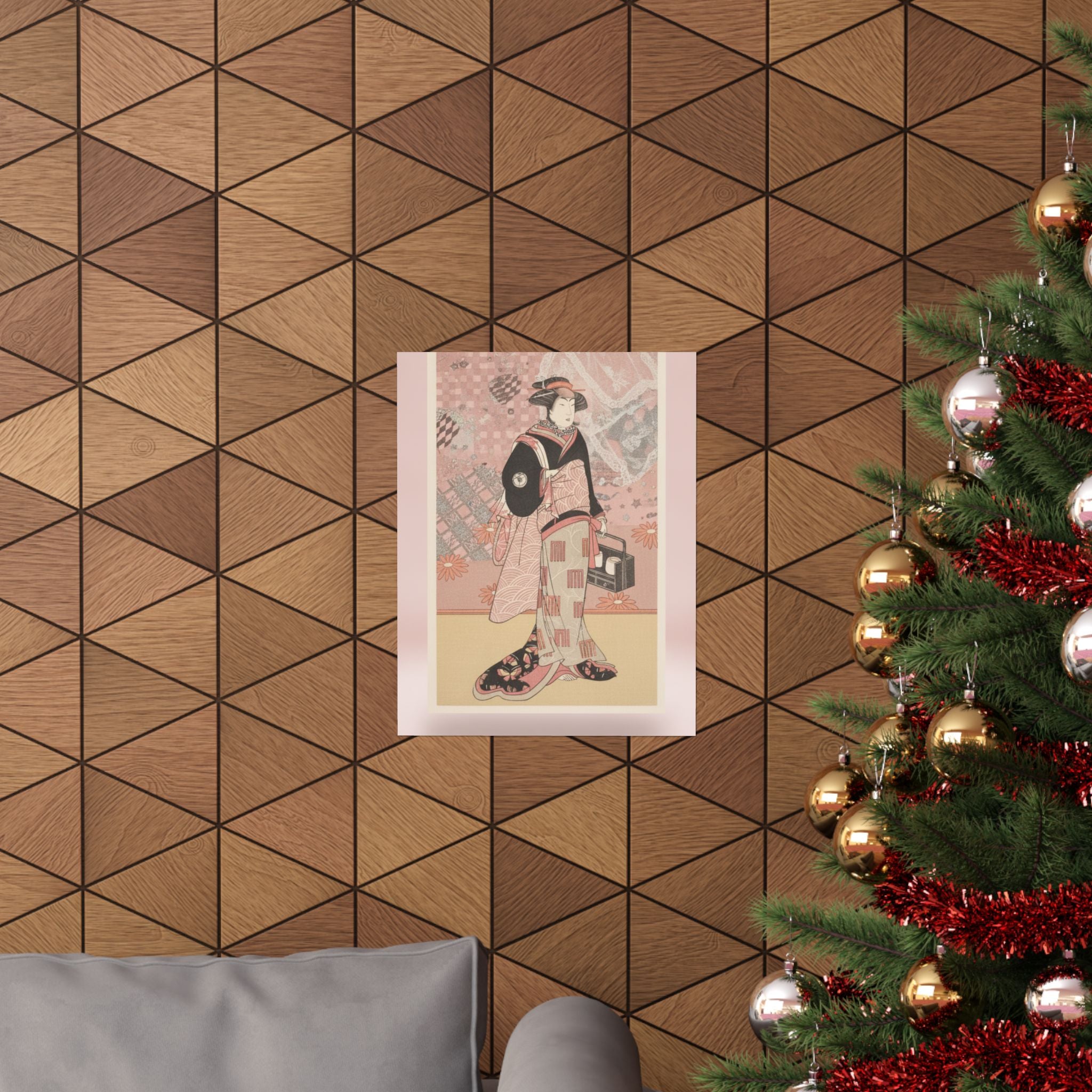 Product Marketing — The Actor Iwai Hanshiro Iv As A Woman In A Black Kimono — Matte Poster
