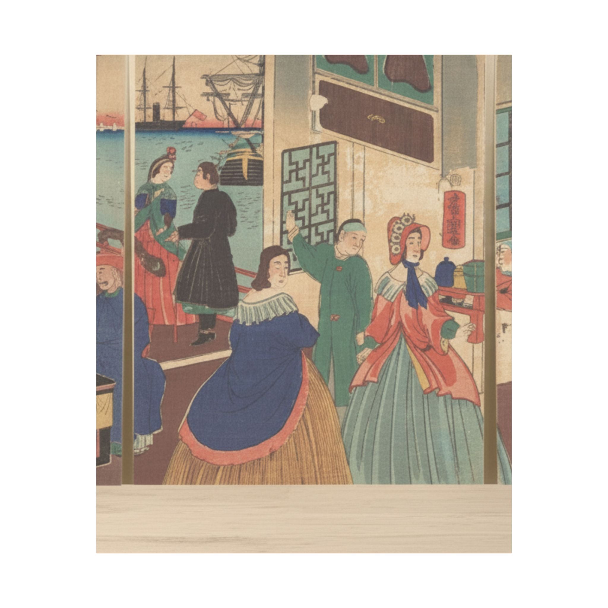 Product Marketing — People Of The Five Nations Drinking And Eating (Gokakoku Jinbutsu Dontaku No Zu) — Matte Poster