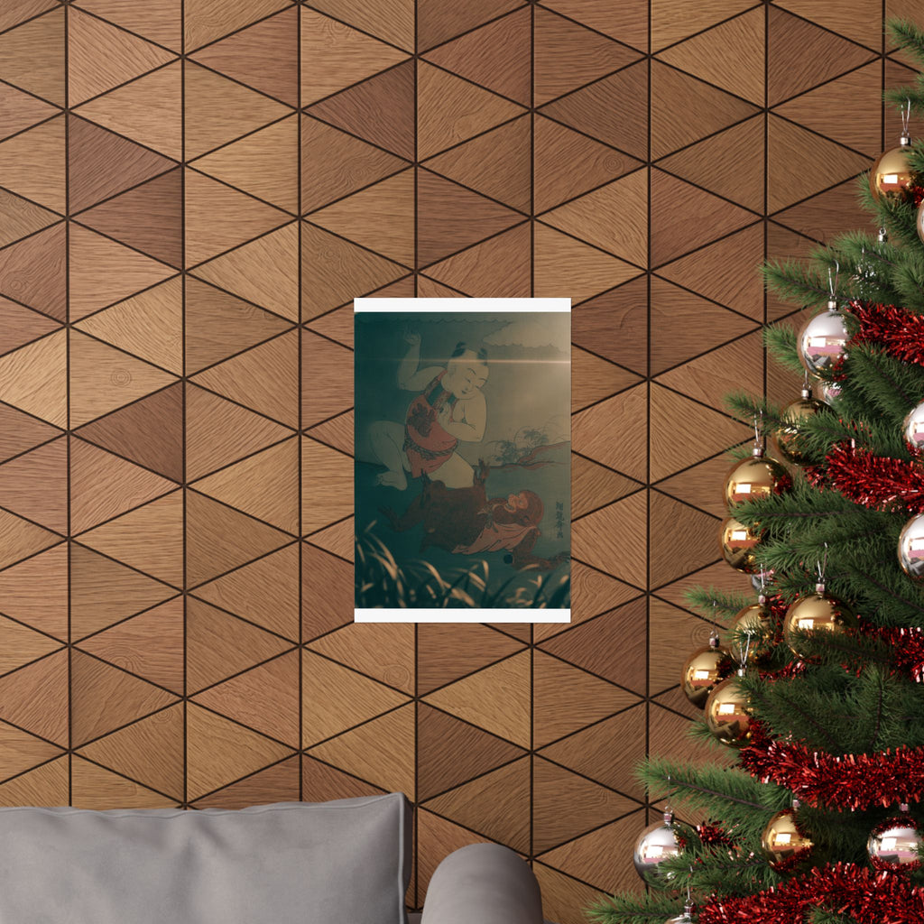 Cinematic — Boy And Monkey Playing — Matte Poster