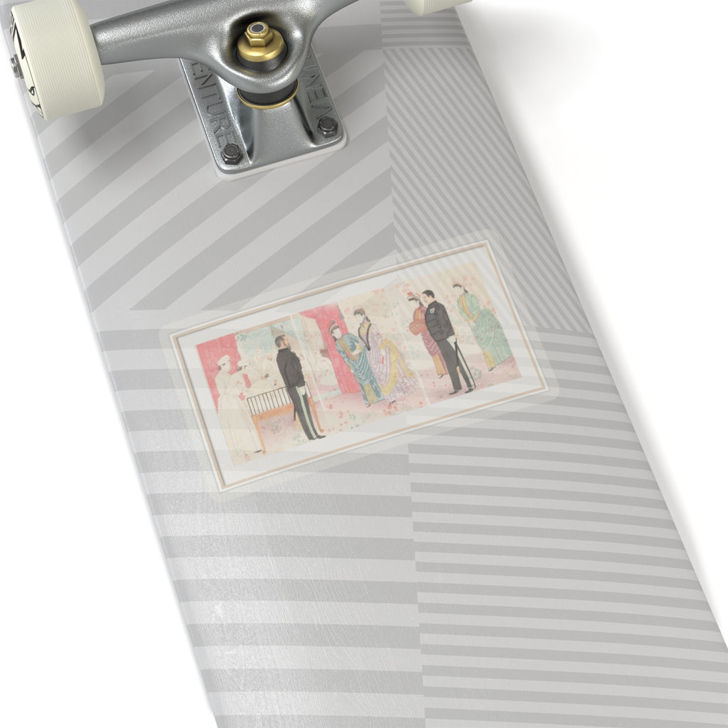 Watercolor — Illustration Of The Empress Visiting A Field Hospital [In Hiroshima] (Yasen Byōi — Kiss-Cut Sticker
