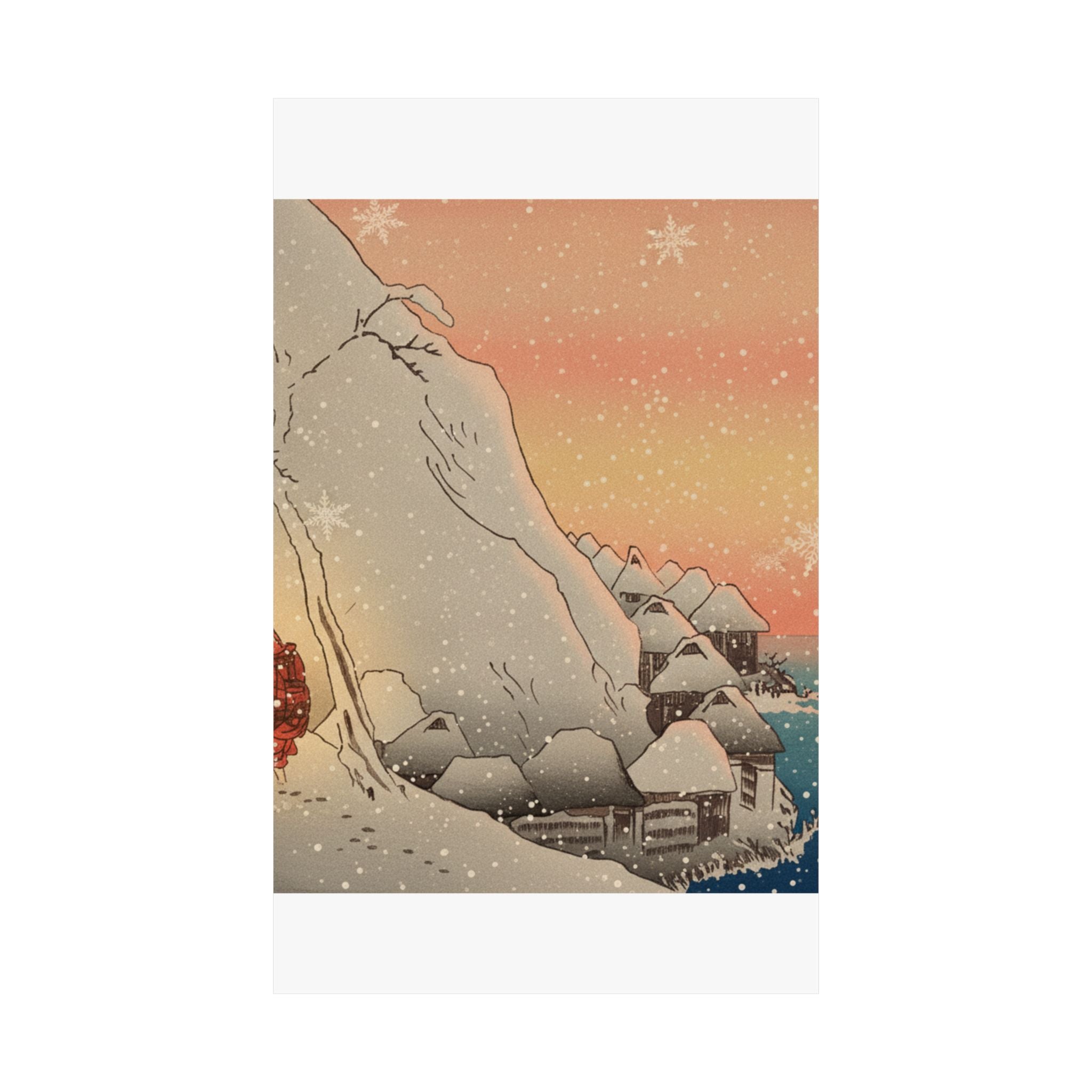 Southern Sunset — Nichiren In Snow At Tsukahara, Sodo Province — Matte Poster