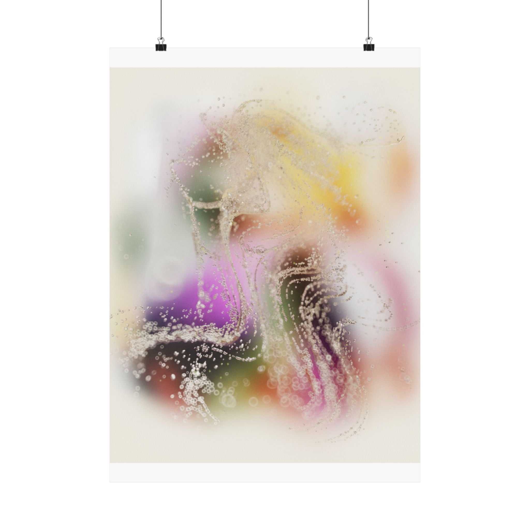 Dreamy Blurred Colour Cloud Abstract Art Poster