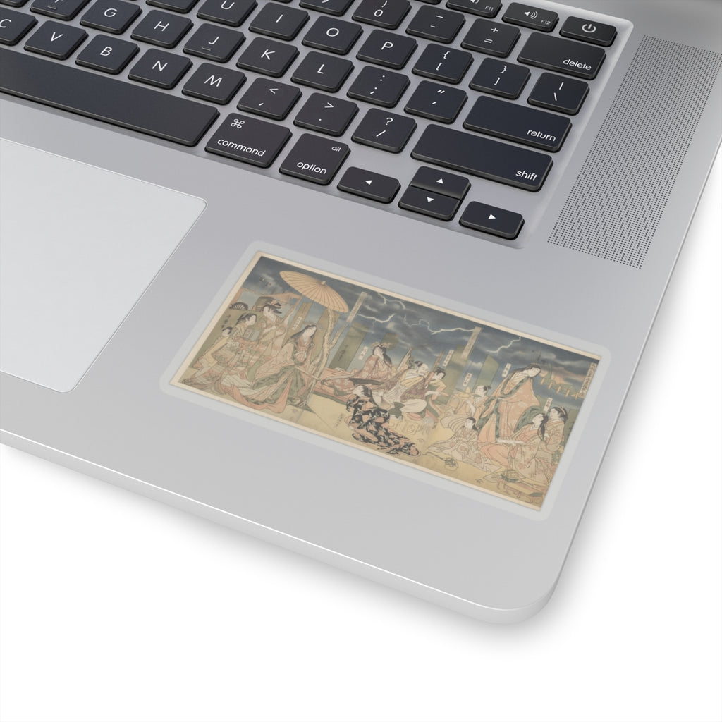 Dramatic Storm — A View Of The Pleasures Of The Taiko And His Five Wives At Rakutō — Kiss-Cut Sticker