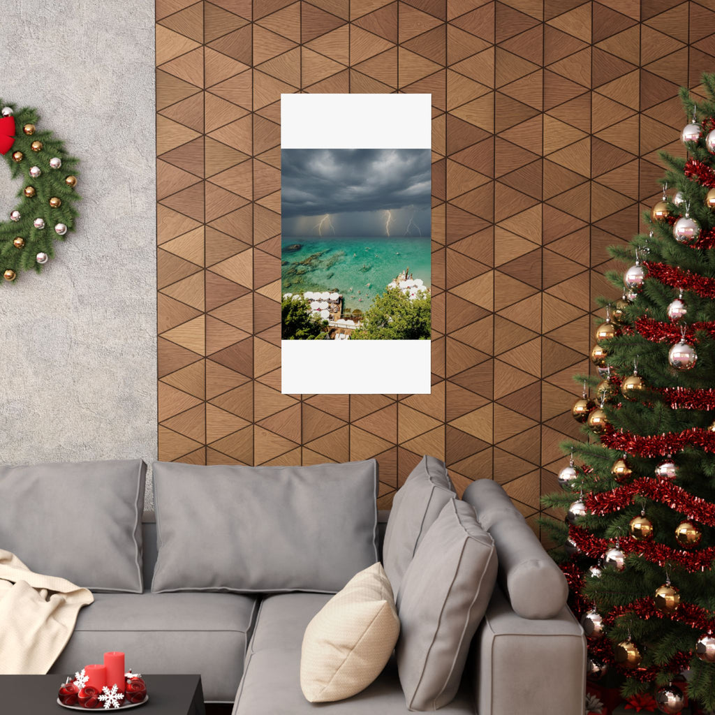 Dramatic Storm — Beach — Matte Poster