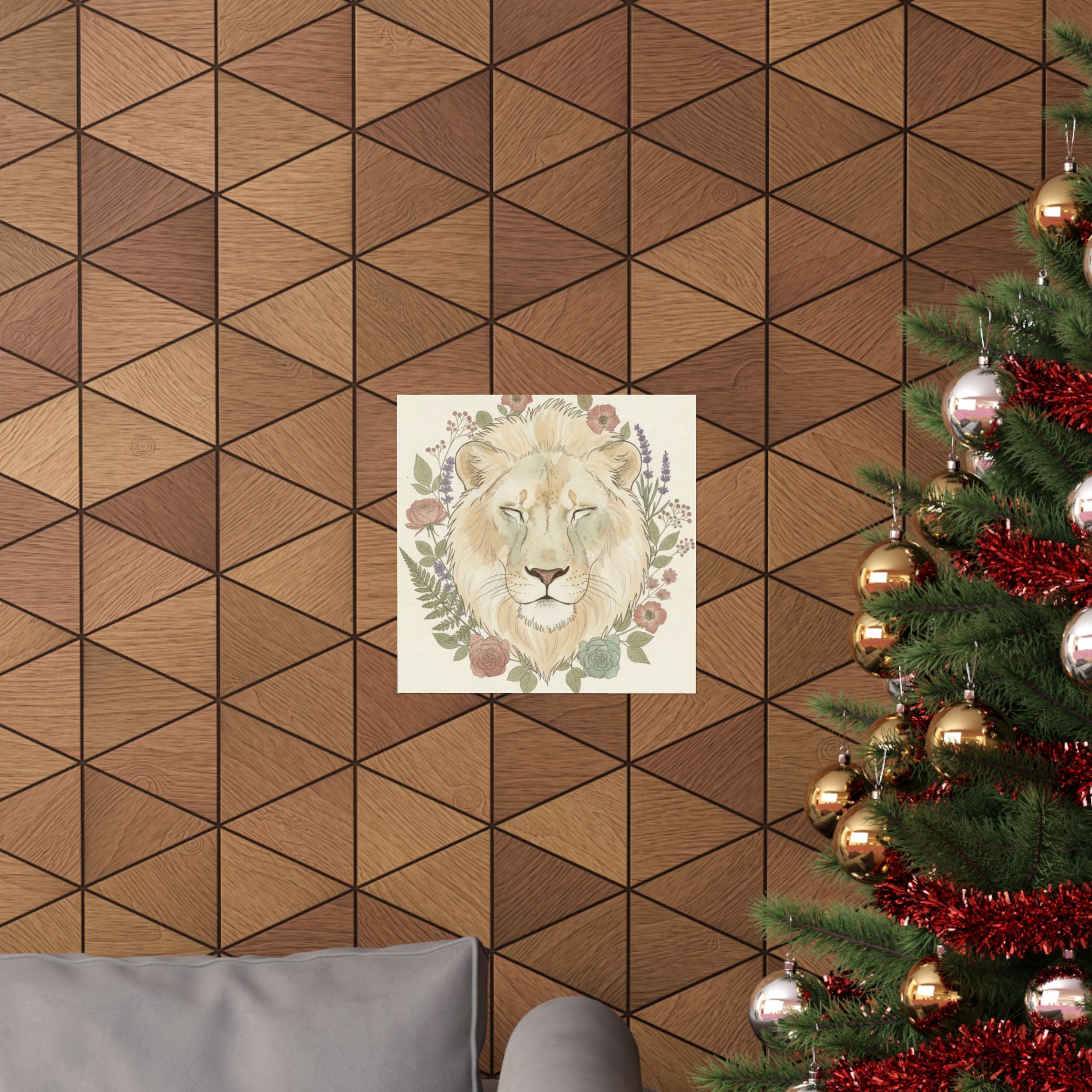 Botanical — Lion — Matte Poster