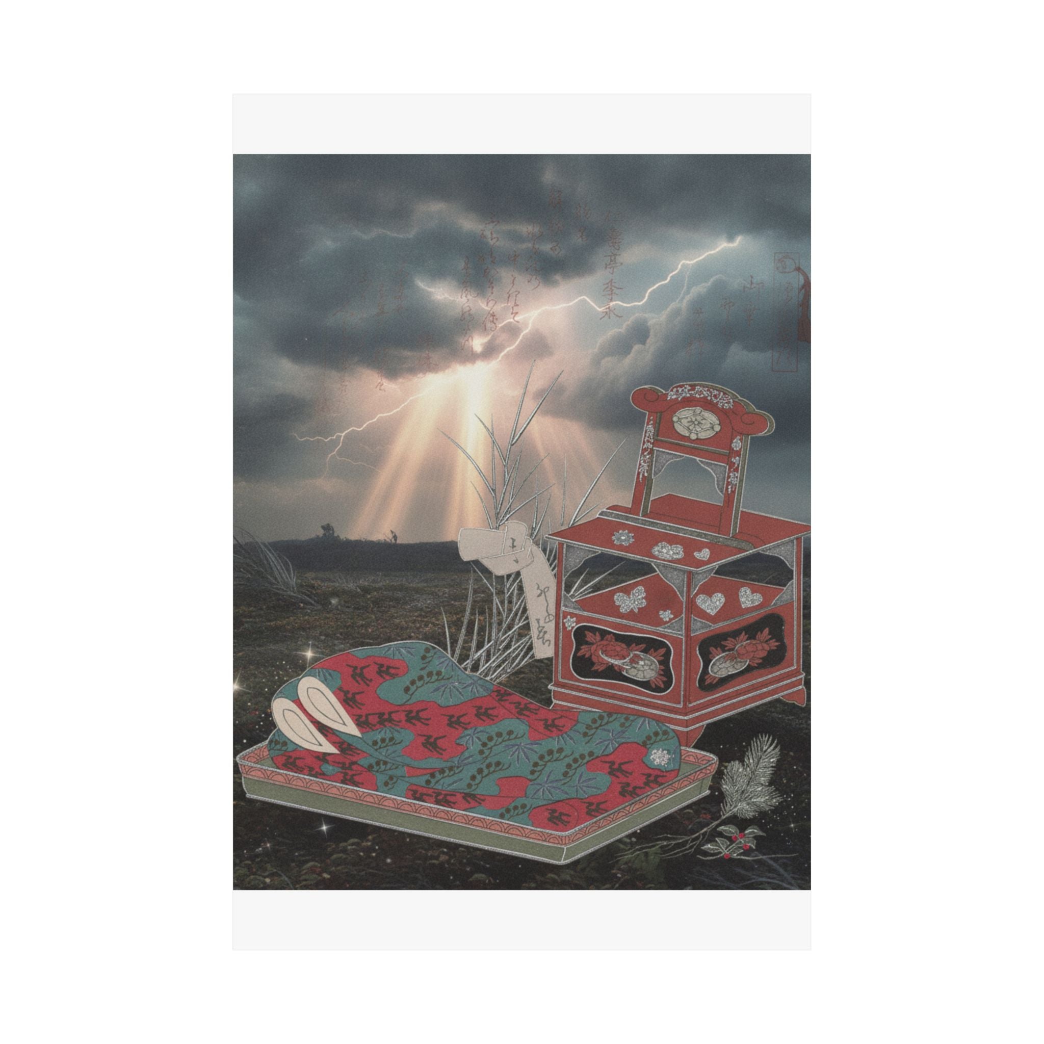 Dramatic Storm — Cabinet For The Toilet And Bed-Clothes — Matte Poster