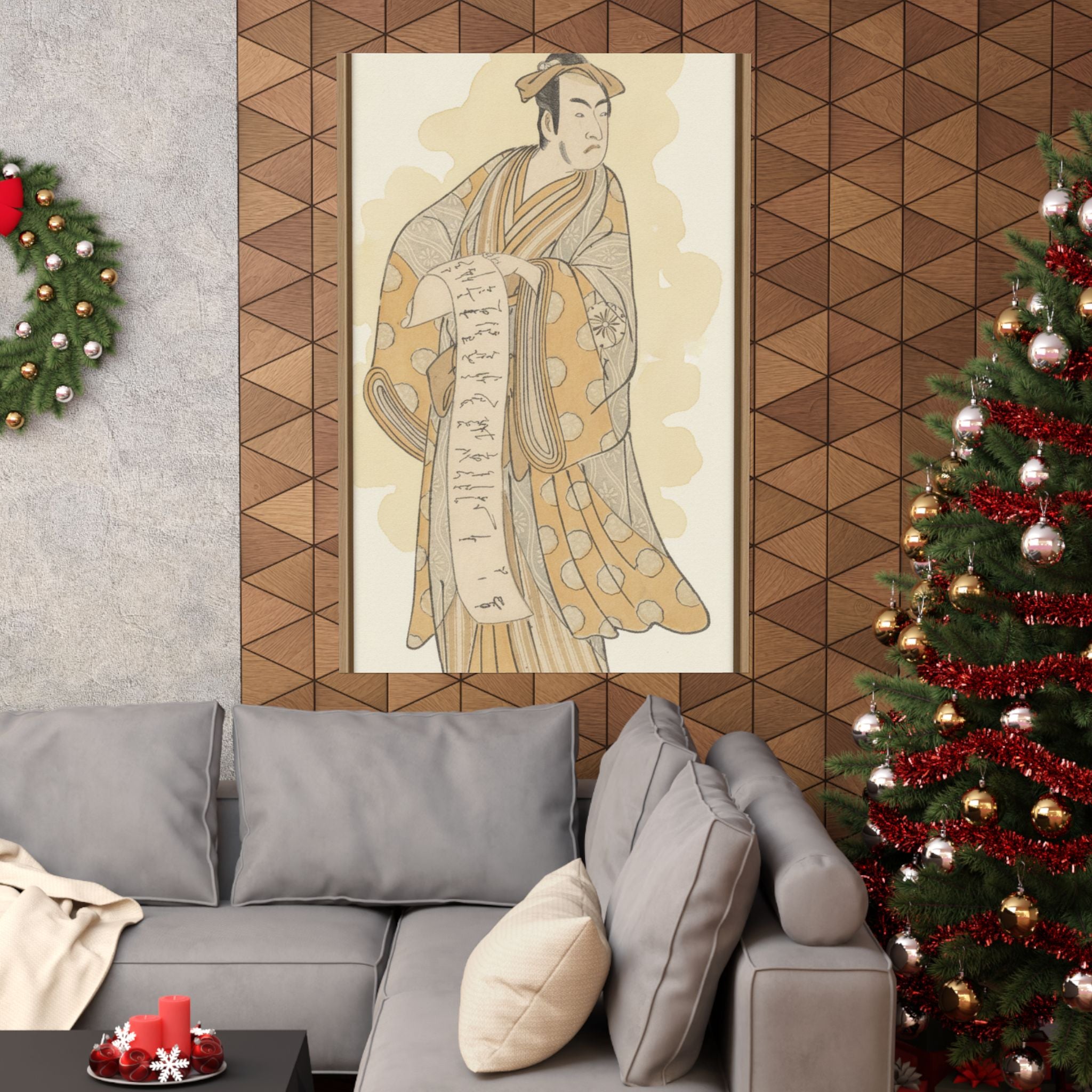 Watercolor — The Actor, Matsumoto Koshiro I 1674–1730 Reading A Letter — Matte Poster
