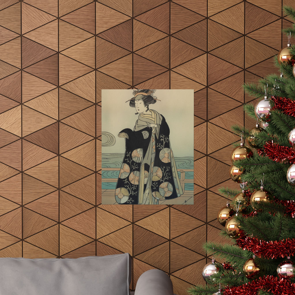 Affirmation — Yoshizawa Iroha As A Woman Standing On The Engawa Of A House By A River — Matte Poster