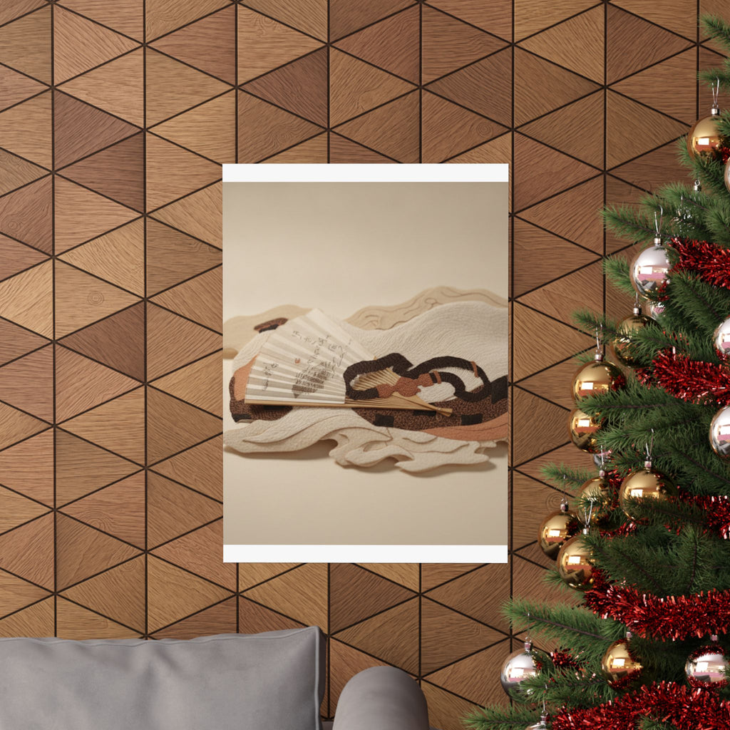 Product Marketing — Belt And Fan On A Piece Of Cloth — Matte Poster