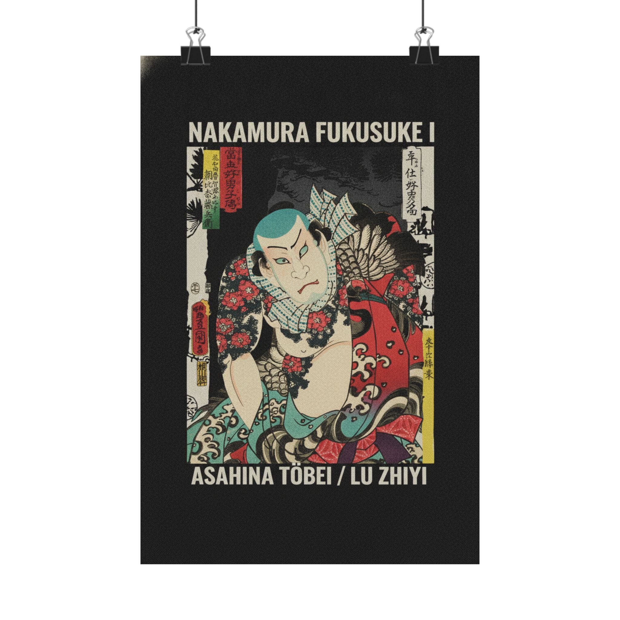 Streetwear Collage — The Actor Nakamura Fukusuke I As Asahina Tōbei, Likened To Lu Zhishen The Tattoo — Matte Poster