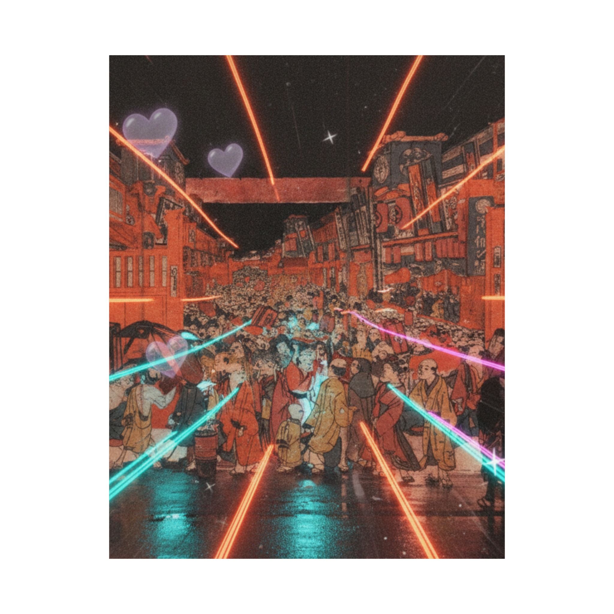 Fast Furious — Sakaichō Fukiyachō Kaomise Yoshibai No Zu — Matte Poster