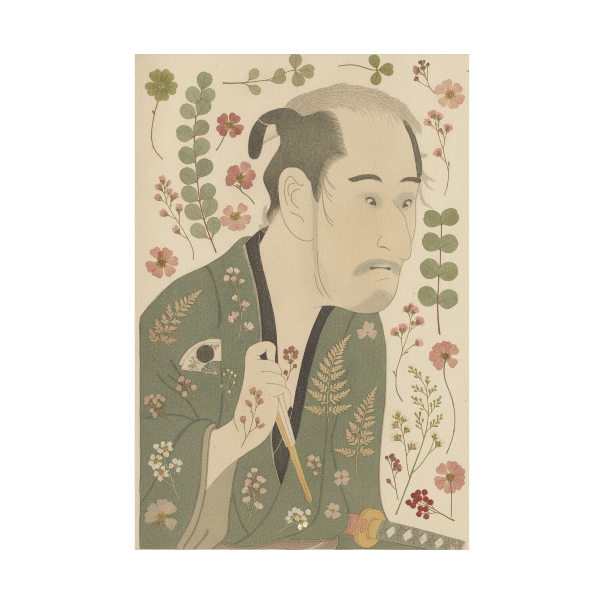Botanical — The Actor Onoye Matsusuke As A Ronin — Matte Poster
