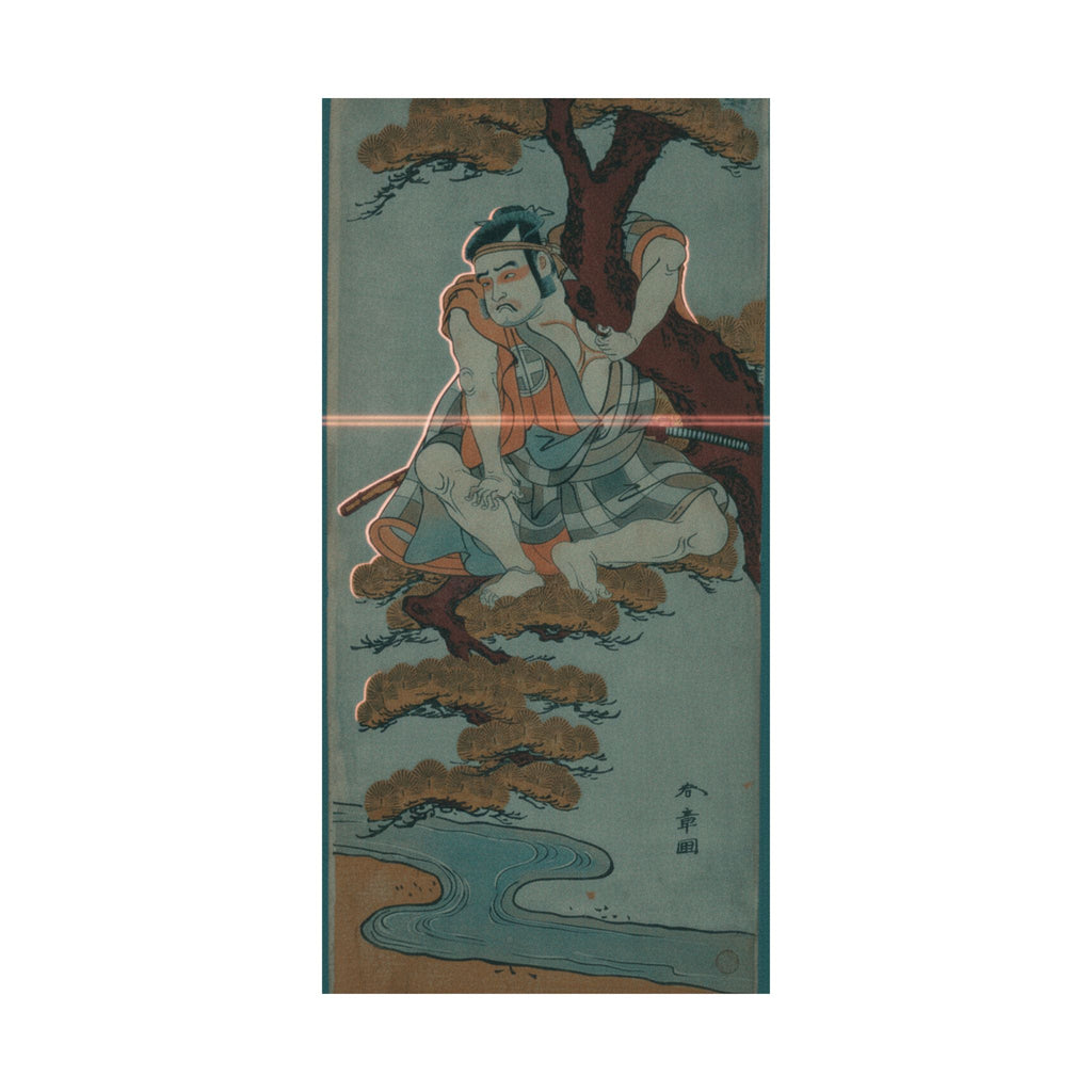 Cinematic — The Actor Otani Hiroemon Iii Watching From The Branches Of A Pine Tree Overhangi — Matte Poster