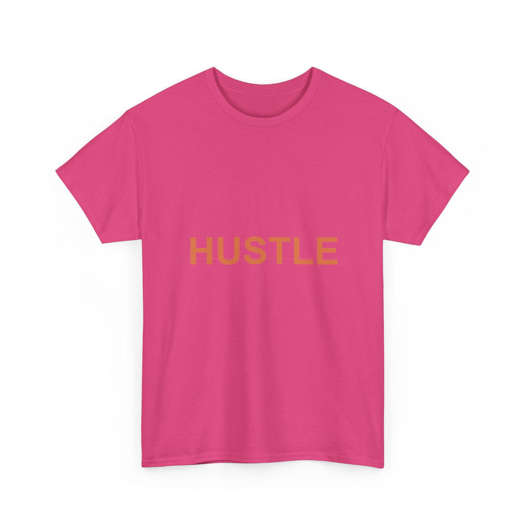 HUSTLE Bold Burnt-Orange Minimal Typography Tee