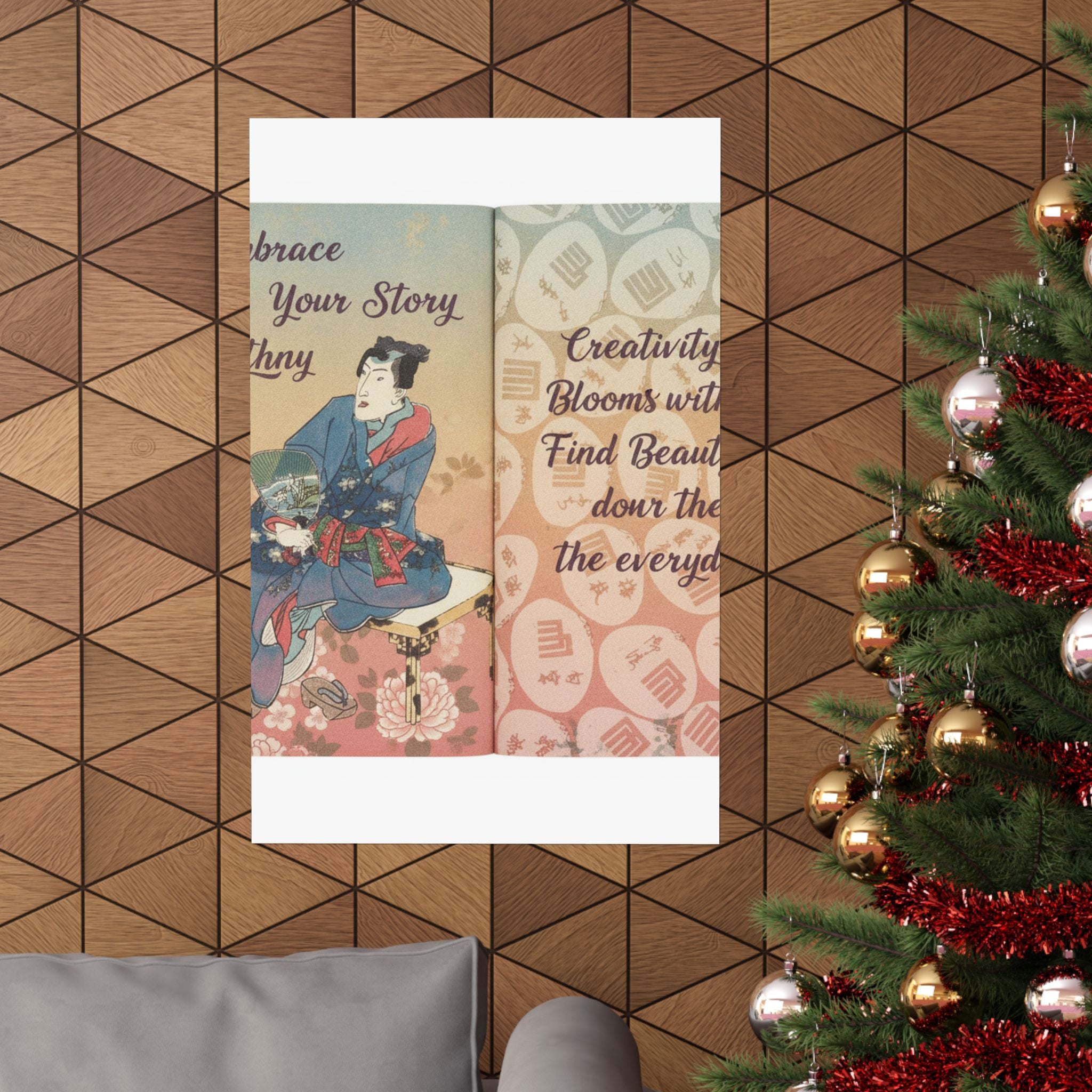 Affirmation — A Fraudulent Murasaki’S Rustic Genji  By Ryūtei Tanehiko — Matte Poster