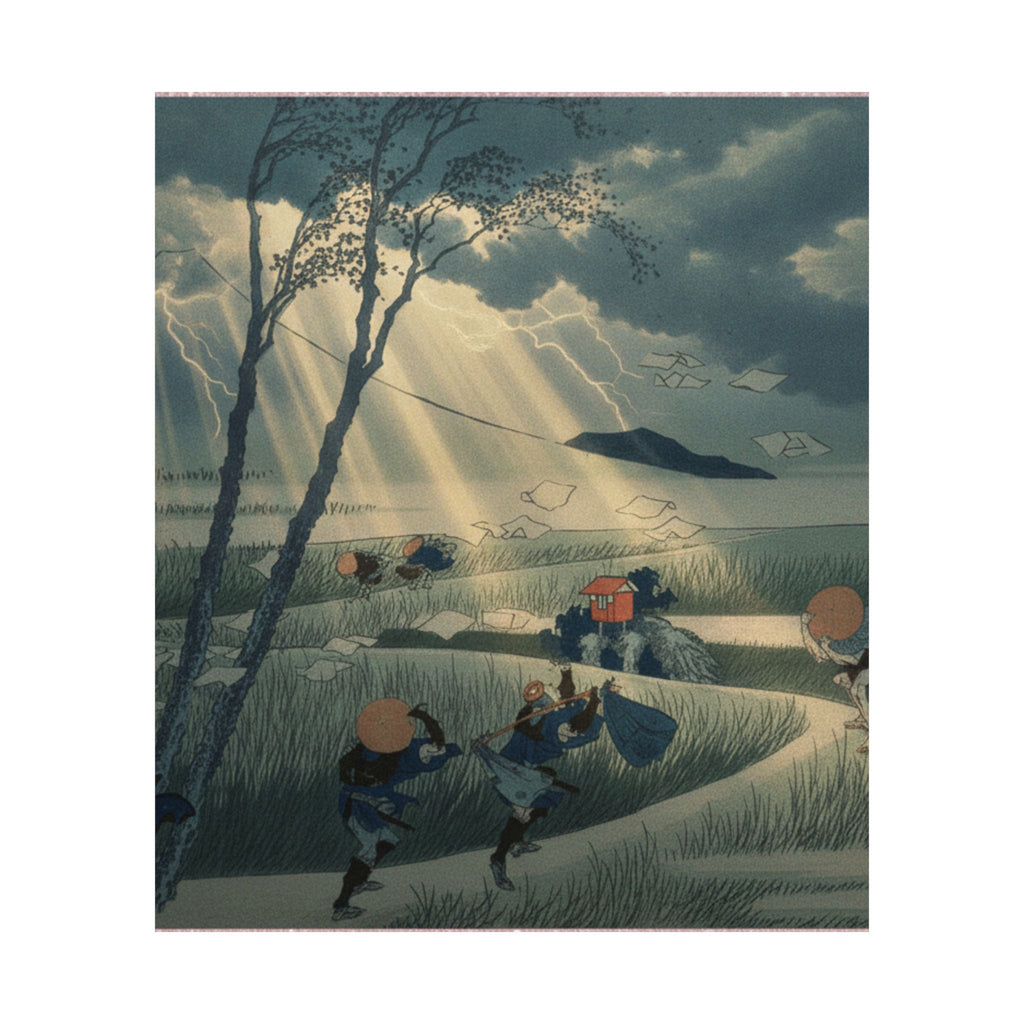 Dramatic Storm — Ejiri In Suruga Province (Sunshū Ejiri), From The Series Thirty-Six Views Of Mou — Matte Poster