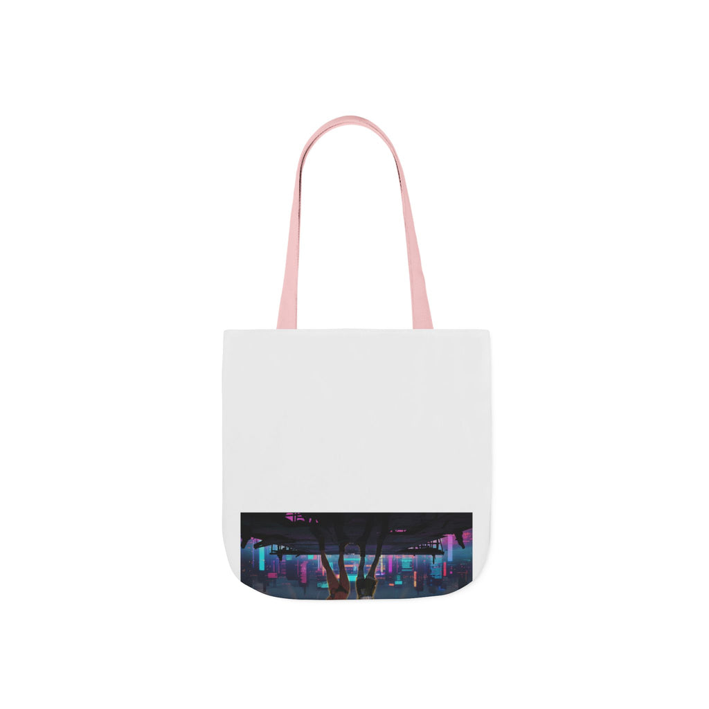 Anime Girls Under Lightning Storm Canvas Tote Bag