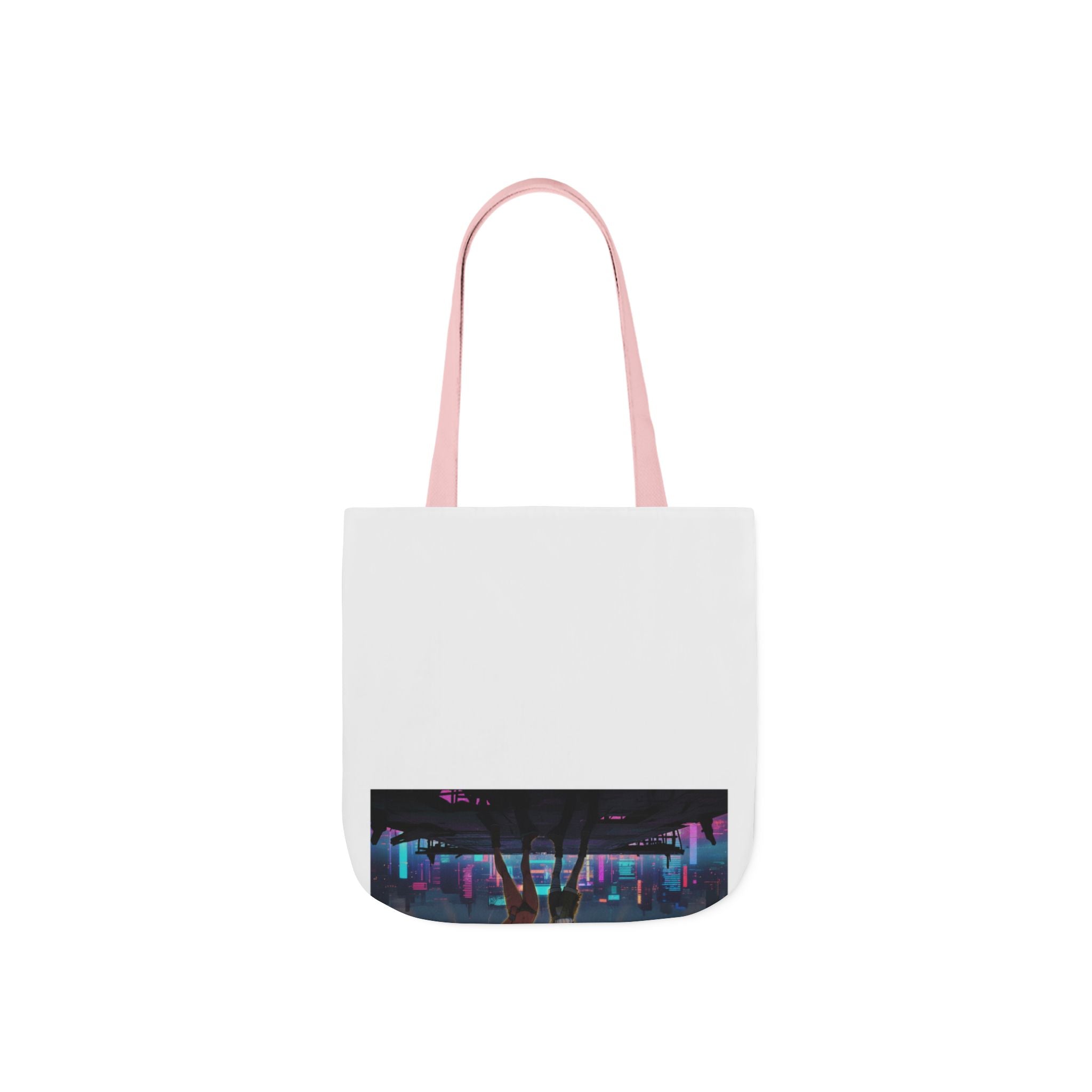 Anime Girls Under Lightning Storm Canvas Tote Bag