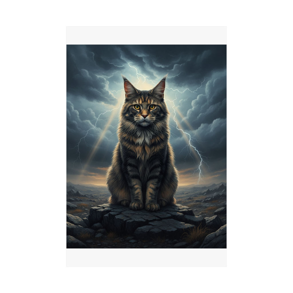 Dramatic Storm — Cat — Matte Poster