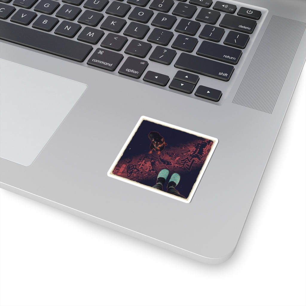 Japanese Street — Dog — Kiss-Cut Sticker