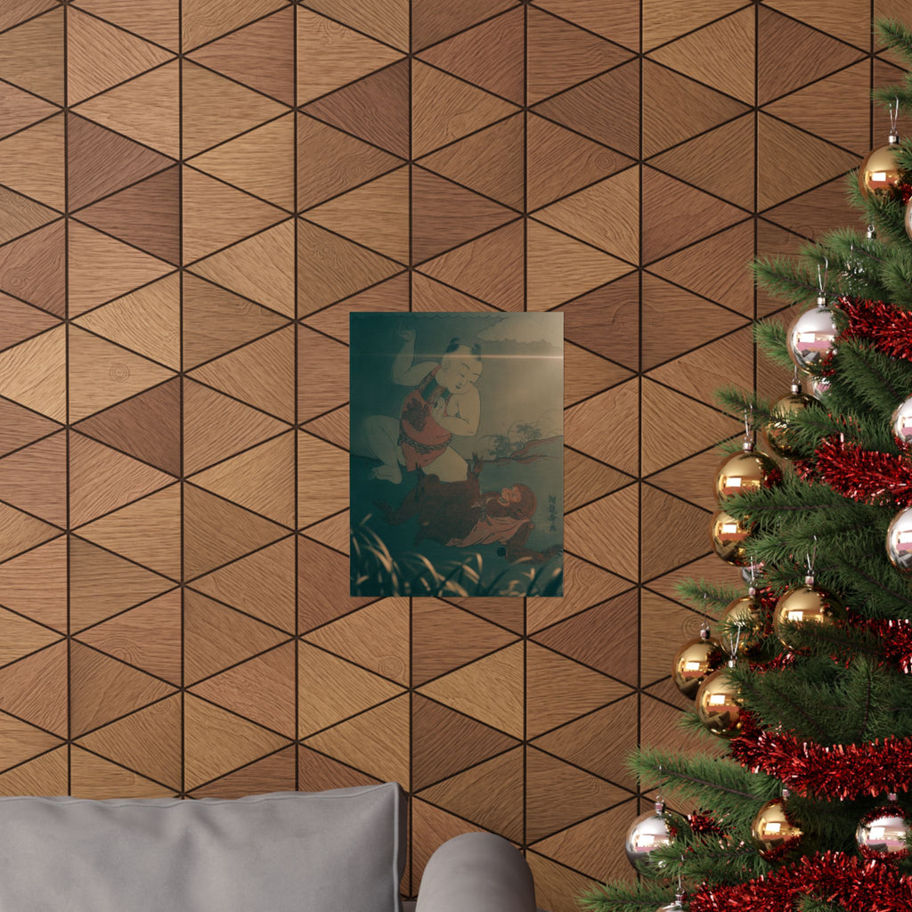 Cinematic — Boy And Monkey Playing — Matte Poster