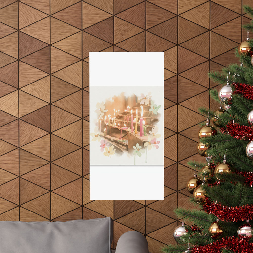 Watercolor — Candle — Matte Poster