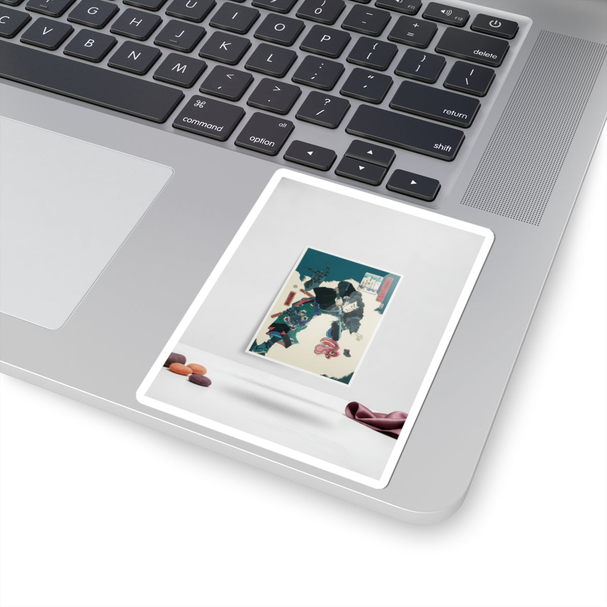 Product Marketing — The Warrior Slaying The Giant White Hihi — Kiss-Cut Sticker