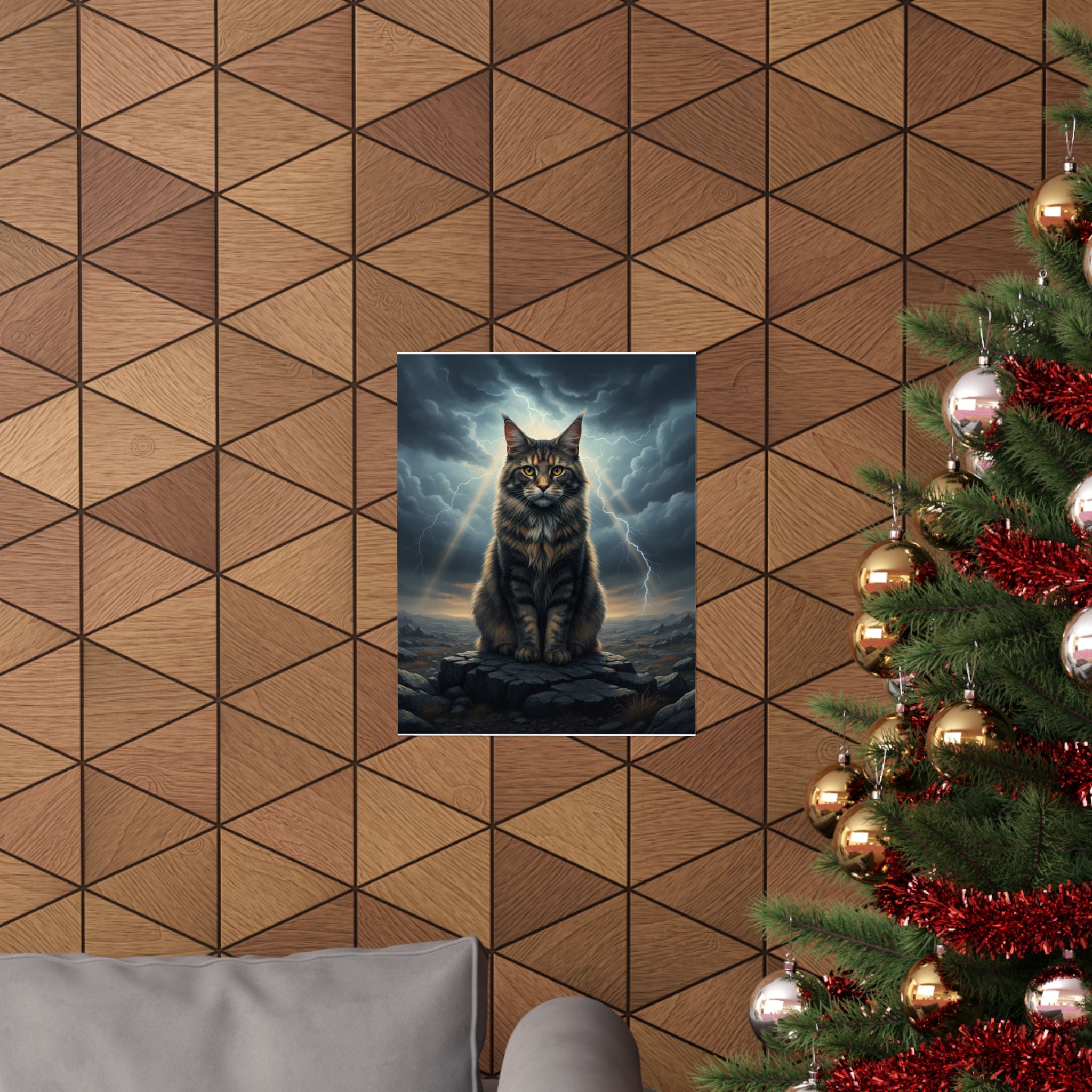 Dramatic Storm — Cat — Matte Poster