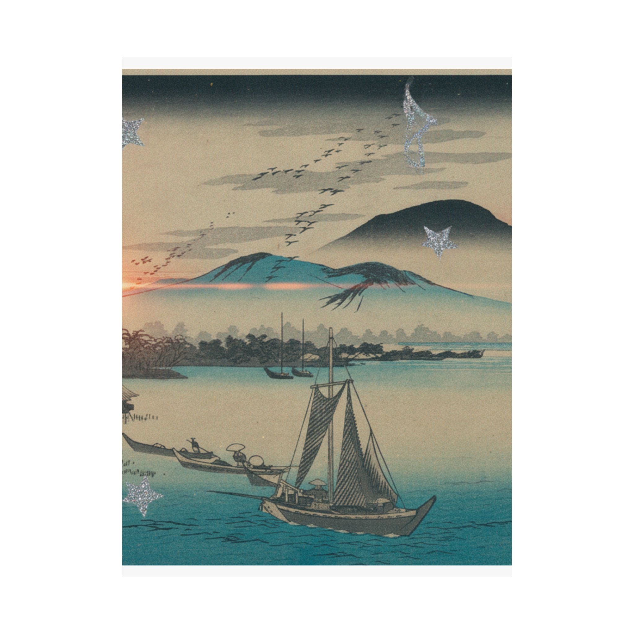 Cinematic — Geese Flying Down To Katada — Matte Poster