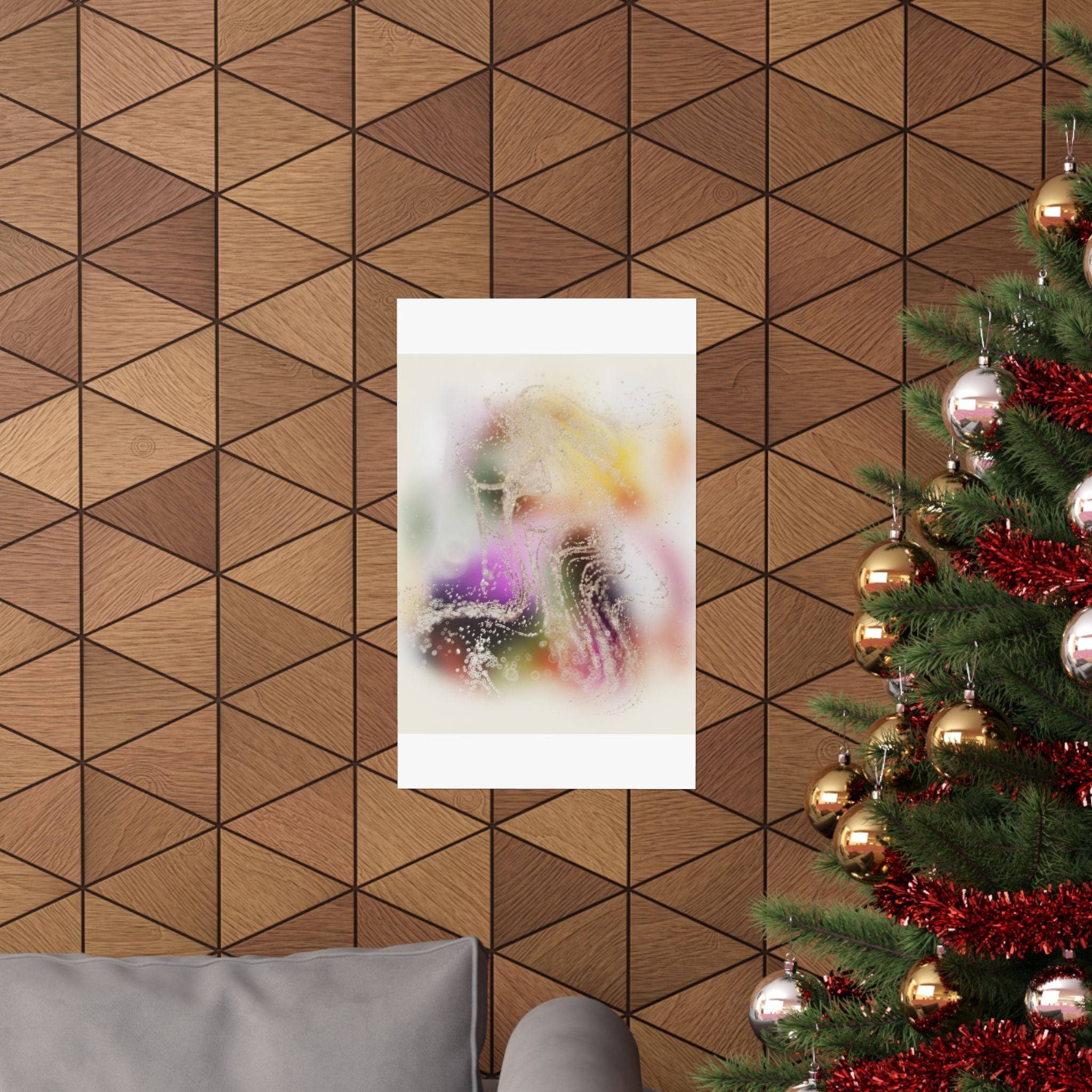 Dreamy Blurred Colour Cloud Abstract Art Poster