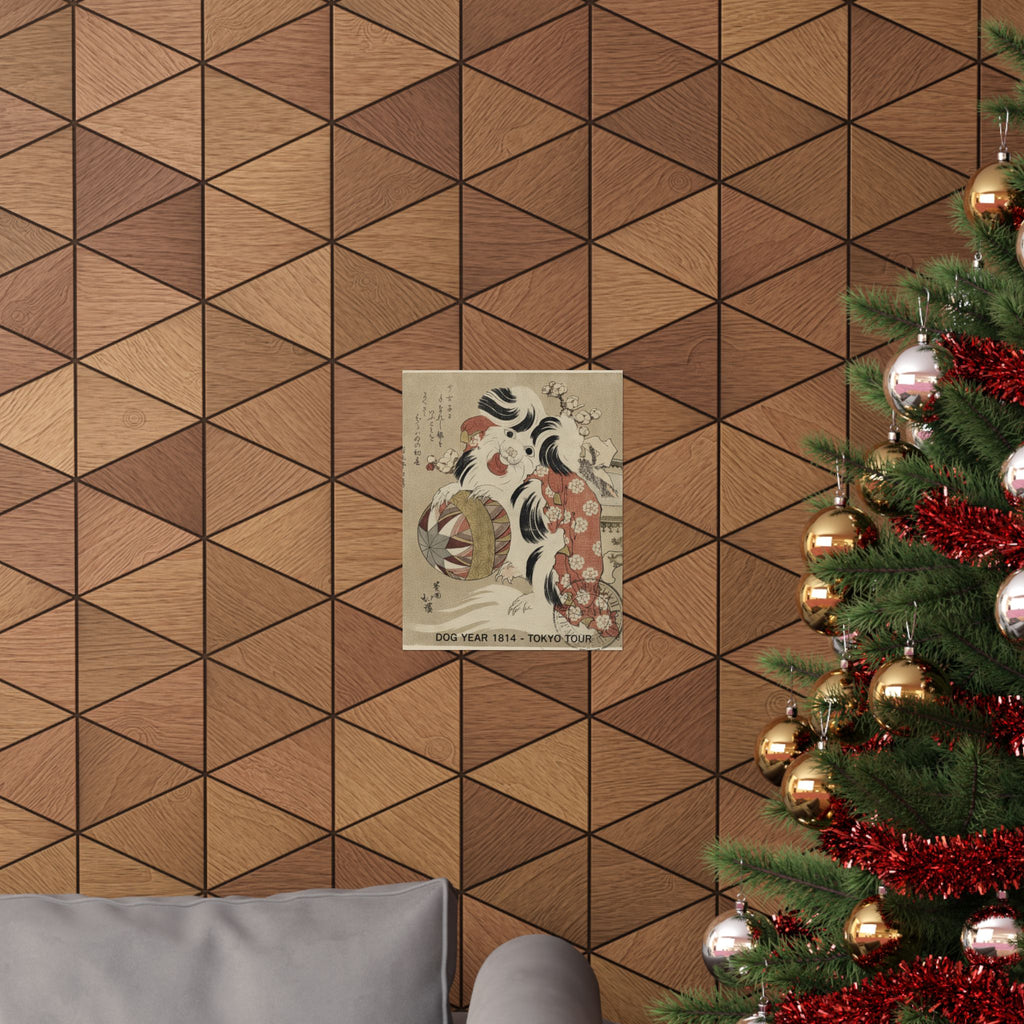 Vintage Bootleg — Surimono Calendar For The Dog Year, 1814 — Matte Poster