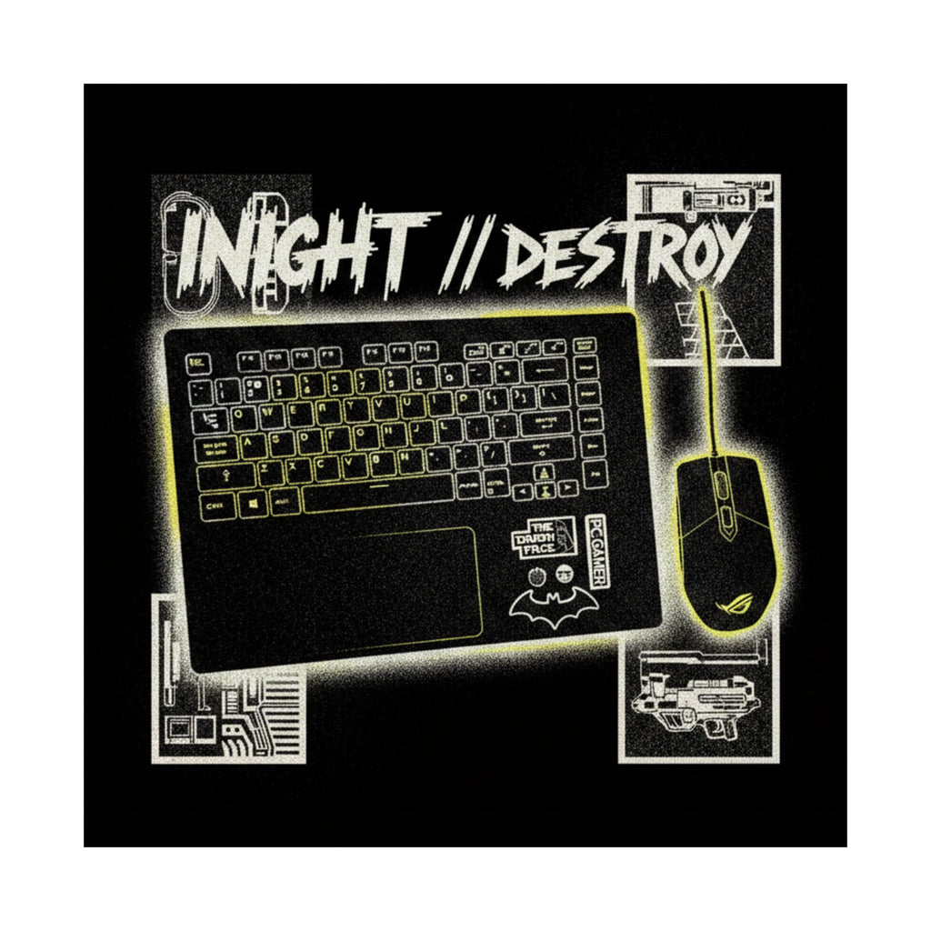 Streetwear Collage — Keyboard — Matte Poster
